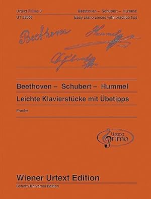 Image du vendeur pour Beethoven - Schubert - Hummel mis en vente par BuchWeltWeit Ludwig Meier e.K.