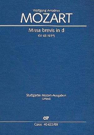 Seller image for Missa brevis in d (Klavierauszug) for sale by BuchWeltWeit Ludwig Meier e.K.