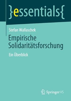 Image du vendeur pour Empirische Solidarittsforschung mis en vente par BuchWeltWeit Ludwig Meier e.K.