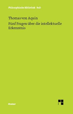 Seller image for Fnf Fragen ber die intellektuelle Erkenntnis for sale by BuchWeltWeit Ludwig Meier e.K.