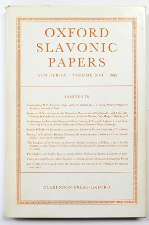Imagen del vendedor de Oxford Slavonic Papers: Volume 16, 1983 a la venta por PsychoBabel & Skoob Books