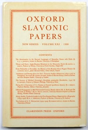 Seller image for Oxford Slavonic Papers: Volume 21, 1988 for sale by PsychoBabel & Skoob Books