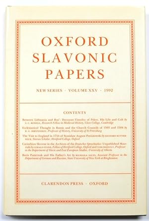 Seller image for Oxford Slavonic Papers: Volume 25, 1992 for sale by PsychoBabel & Skoob Books