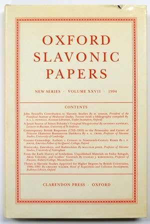 Seller image for Oxford Slavonic Papers: Volume 27, 1994 for sale by PsychoBabel & Skoob Books