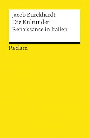 Seller image for Die Kultur der Renaissance in Italien for sale by BuchWeltWeit Ludwig Meier e.K.