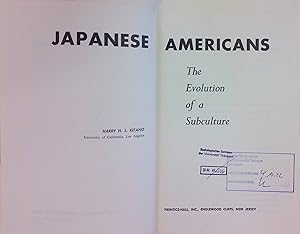 Bild des Verkufers fr Japanese Americans: The Evolution of a Subculture. zum Verkauf von books4less (Versandantiquariat Petra Gros GmbH & Co. KG)