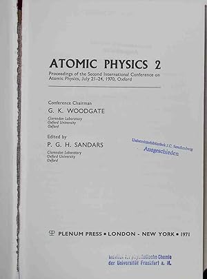 Immagine del venditore per Atomic Physics 2 venduto da books4less (Versandantiquariat Petra Gros GmbH & Co. KG)