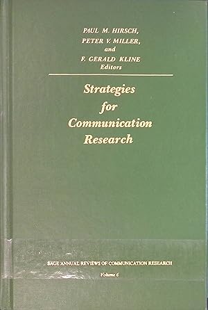 Imagen del vendedor de Strategies for Communication Research Sage Annual Reviews of Communication Research, vol. 6 a la venta por books4less (Versandantiquariat Petra Gros GmbH & Co. KG)