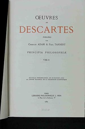 Bild des Verkufers fr Oeuvres de Descartes: Principia Philosophiae VIII-1. zum Verkauf von books4less (Versandantiquariat Petra Gros GmbH & Co. KG)