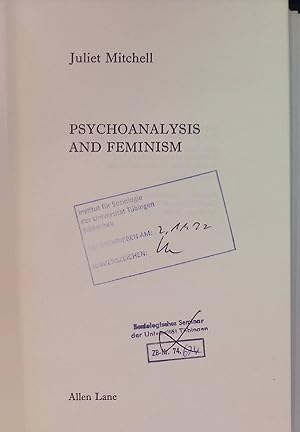 Seller image for Psychoanalysis and Feminism for sale by books4less (Versandantiquariat Petra Gros GmbH & Co. KG)