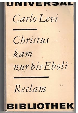 Bild des Verkäufers für Christus kam nur bis Eboli zum Verkauf von Bücherpanorama Zwickau- Planitz