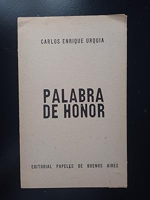 Bild des Verkufers fr PALABRA DE HONOR zum Verkauf von FELISBERTA LIBROS