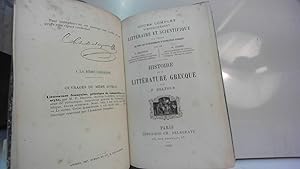 Bild des Verkufers fr Histoire de la Littrature Grecque zum Verkauf von JLG_livres anciens et modernes