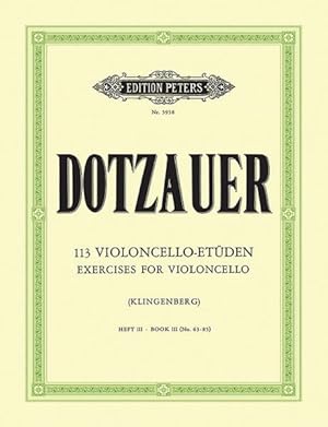 Seller image for 113 Exercises for Violoncello : Nos. 63-85 for sale by GreatBookPrices