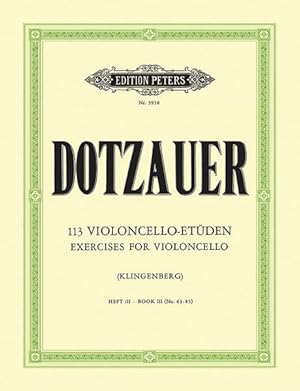 Bild des Verkufers fr 113 Exercises for Violoncello : Nos. 63-85 zum Verkauf von GreatBookPrices