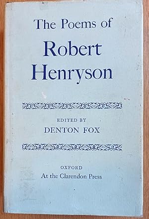 Seller image for THE POEMS OF ROBERT HENRYSON for sale by Douglas Books