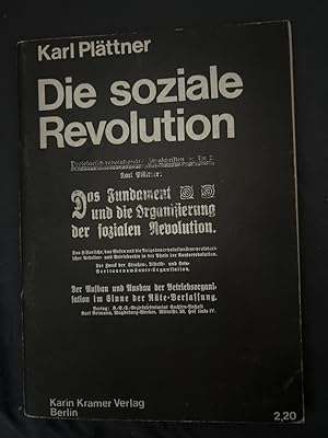Seller image for Die soziale Revolution. for sale by Antiquariat Dirk Borutta