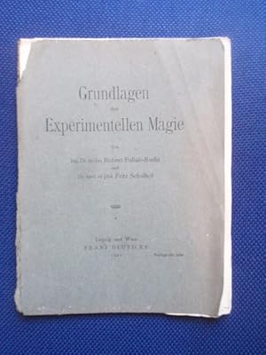 Imagen del vendedor de Grundlagen der Experimentellen Magie. a la venta por Antiquariat Klabund Wien