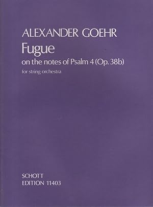 Bild des Verkufers fr Fugue on the Notes of Psalm 4 for String Orchestra, Op.38b - Full Score zum Verkauf von Hancock & Monks Music