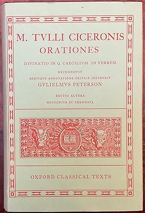 Orationes. Divinatio in Q. Caecilium in Verrem (Recognovit Guglielmus Peterson)