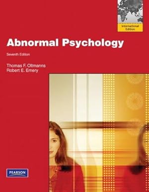 Bild des Verkufers fr Abnormal Psychology: International Edition zum Verkauf von WeBuyBooks