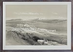 View of Tiberias after David Roberts,1842 Lithograph