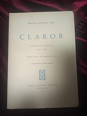 Imagen del vendedor de Claror. Antologia potica 1930-1939 a la venta por Llibreria Fnix