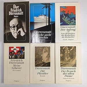 Bild des Verkufers fr 6 Romane Der Auftrag; Die Physiker; Grieche sucht Griechin; Meine Schweiz; Der Besuch der alten Dame; ber Friedrich Drrenmatt zum Verkauf von Leipziger Antiquariat