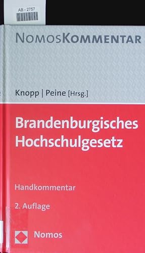 Immagine del venditore per Brandenburgisches Hochschulgesetz. venduto da Antiquariat Bookfarm