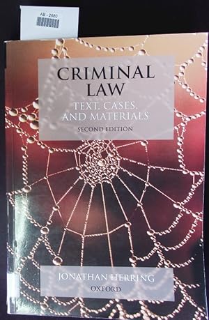 Seller image for Criminal law. Text, cases, and materials. for sale by Antiquariat Bookfarm