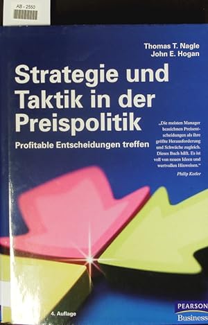 Bild des Verkufers fr Strategie und Taktik in der Preispolitik. zum Verkauf von Antiquariat Bookfarm