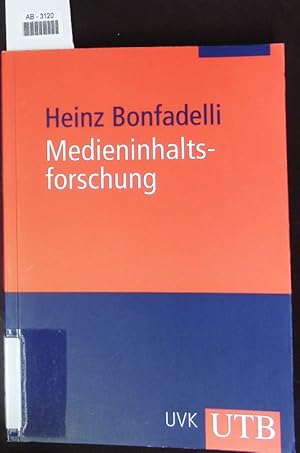 Seller image for Medieninhaltsforschung. for sale by Antiquariat Bookfarm