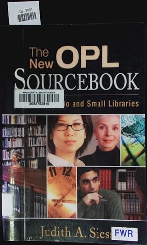 Bild des Verkufers fr New OPL Sourcebook. A Guider for Solo and Small Libraries. zum Verkauf von Antiquariat Bookfarm