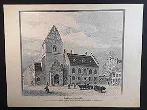 Image du vendeur pour Xylographie von 1895. Raadhuset i Roeskilde. mis en vente par ANTIQUARIAT Franke BRUDDENBOOKS