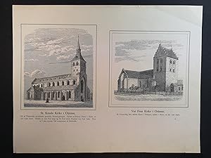 Image du vendeur pour Xylographie von 1896. St. Knuds Kirke og Vor Frue Kirke i Odense. mis en vente par ANTIQUARIAT Franke BRUDDENBOOKS