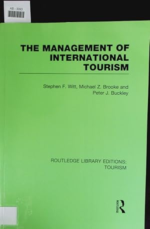 Bild des Verkufers fr The management of International tourism. zum Verkauf von Antiquariat Bookfarm