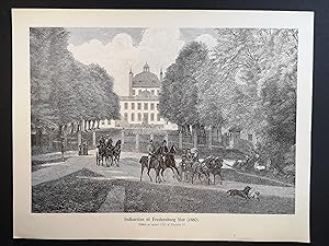 Image du vendeur pour Xylographie von 1895. Indkrslen til Fredensborg Slot (1880). mis en vente par ANTIQUARIAT Franke BRUDDENBOOKS