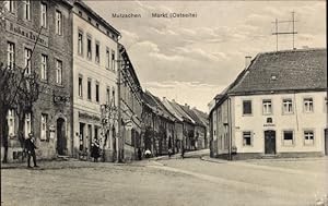 Ansichtskarte / Postkarte Mutzschen Grimma in Sachsen, Partie am Markt, Ratskeller, Apotheke