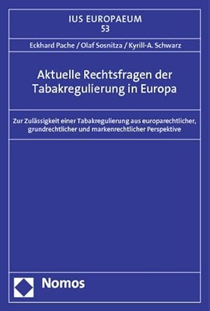 Seller image for Aktuelle Rechtsfragen der Tabakregulierung in Europa for sale by moluna