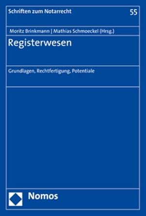Image du vendeur pour Registerwesen mis en vente par BuchWeltWeit Ludwig Meier e.K.