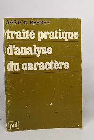 Imagen del vendedor de Trait pratique d'analyse du caractre a la venta por crealivres