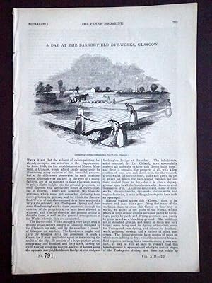 PM 791, A DAY at The BARROWFIELD DYE-WORKS, GLASGOW, 1844, Penny Magazine Supplement.