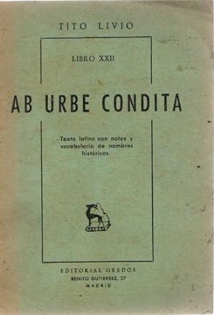 Bild des Verkufers fr Ab urbe condita. Libro XXII . zum Verkauf von Librera Astarloa