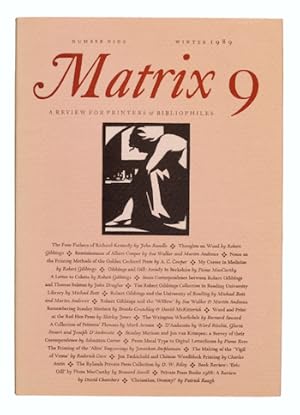 Matrix. A Review for Printers & Bibliophiles. Issue 9