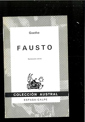 Imagen del vendedor de Fausto a la venta por Papel y Letras