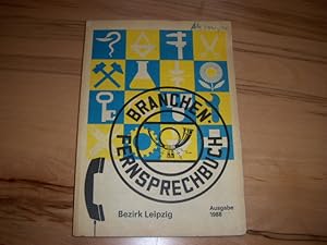 Leipzig, DDR - Branchen-Fernsprechbuch für den Bezirk Leipzig 1988. Redaktionsschluß: Januar 1988.