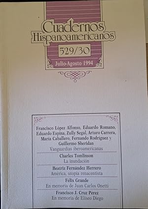 Immagine del venditore per CUADERNOS HISPANOAMERICANOS N 529/30. JULIO - AGOSTO 1994. venduto da Libreria Lopez de Araujo