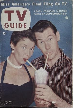 TV Guide September 3, 1955 Johnny and Jody Carson!