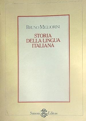 Image du vendeur pour Storia della lingua italiana mis en vente par Miliardi di Parole