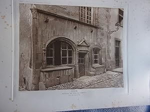 Planche 1910 RIOM MAISON 48 RUE DE MOZAC REZ DE CHAUSSEE